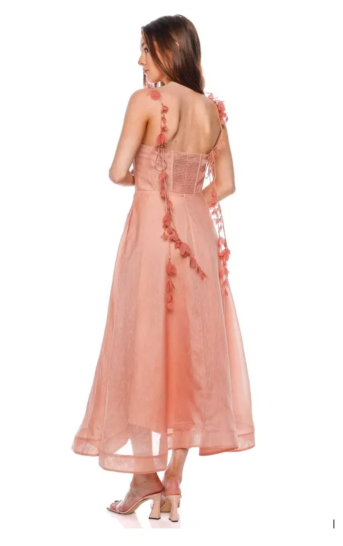 Zimmermann The Wonderland Midi Corset Dress in Dusty Pink Size 0P/Au 6 - Image 5