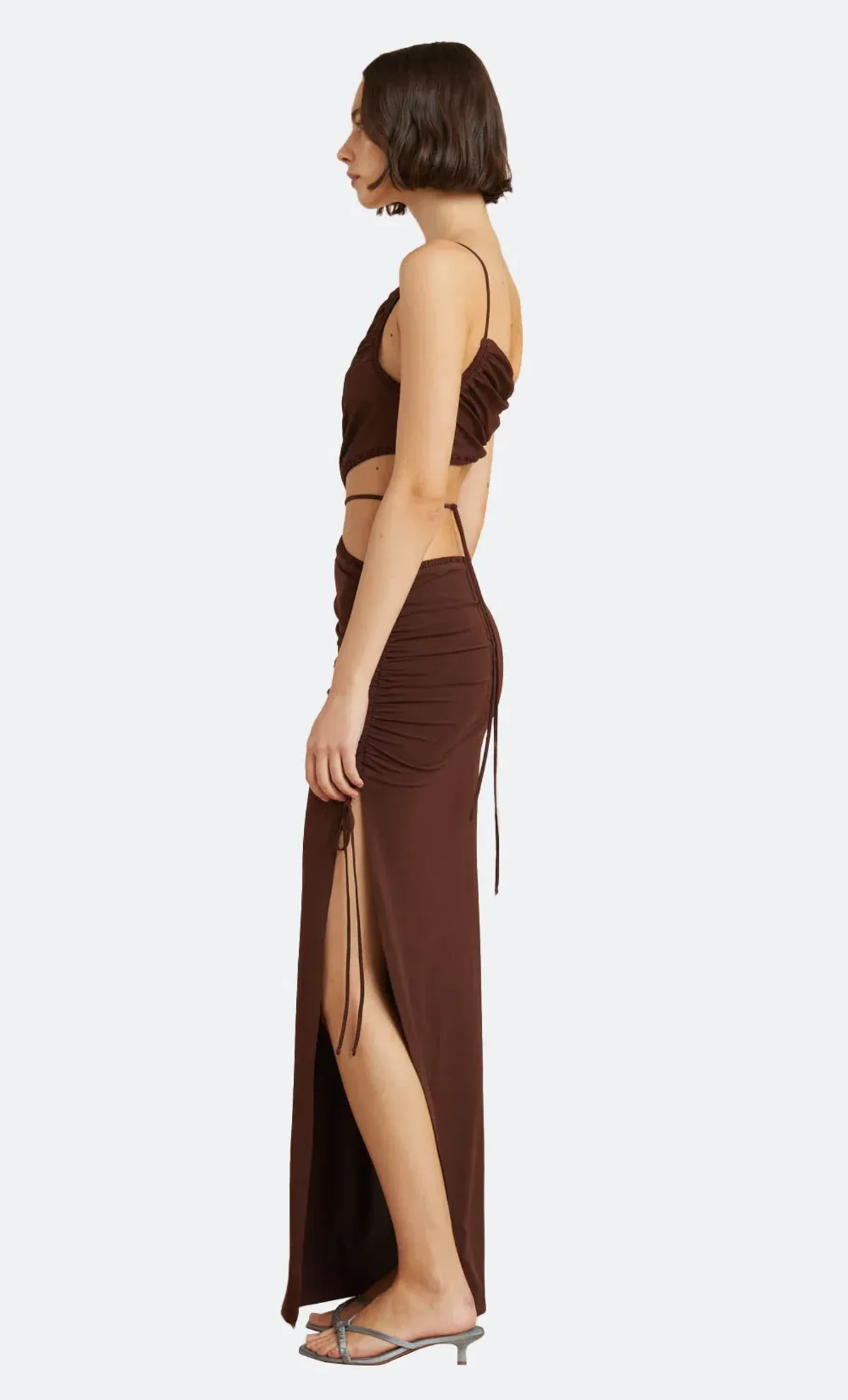 Bec & Bridge Dilkon Maxi Dress Brown Size AU 6 - Image 3
