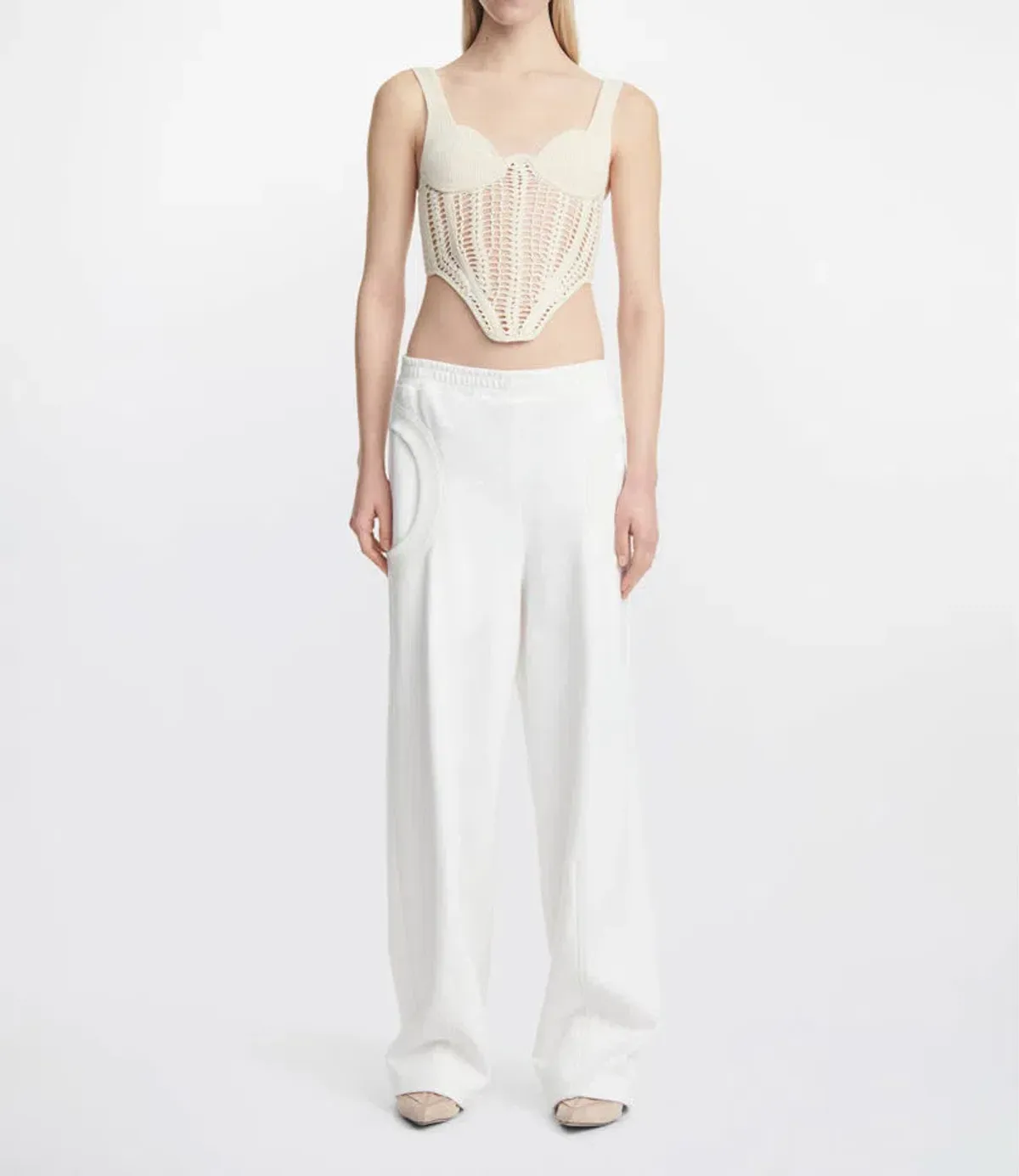 Dion Lee Crochet Corset Cream Size M / Au 10 - Image 1