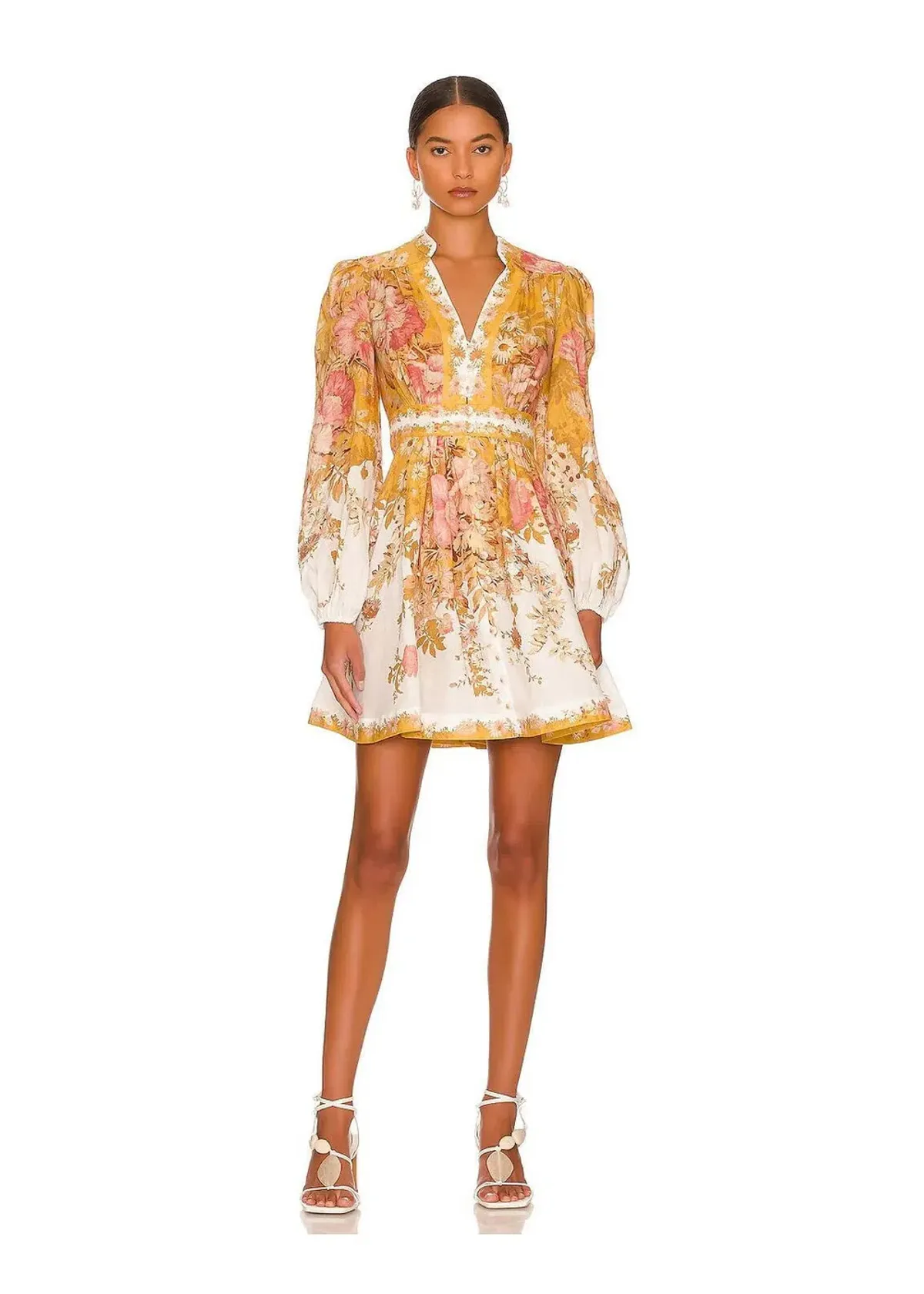 Zimmermann Pattie Plunge Mini Dress Floral Size 2 / Au 12 - Image 1