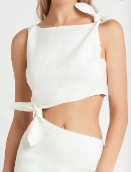 Sir The Label Ambroise Mini Dress Ivory Size 8 for rent on The Volte - image 3