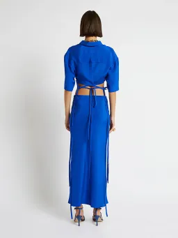 Christopher Esber Loophole Tie Skirt and Top Set Cobalt Size 6 for rent on The Volte - image 2