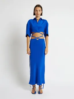 Christopher Esber Loophole Tie Skirt and Top Set Cobalt Size 6 for rent on The Volte - image 1