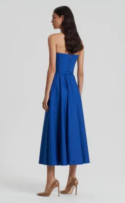 Scanlan Theodore Parachute Bustier Dress Midi Blue Size 10 for rent on The Volte - image 2