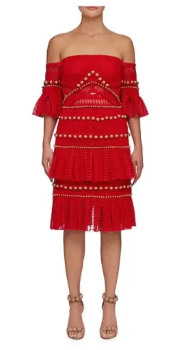 Thurley Heaven Dress Red Size AU 10 for rent on The Volte - image 1
