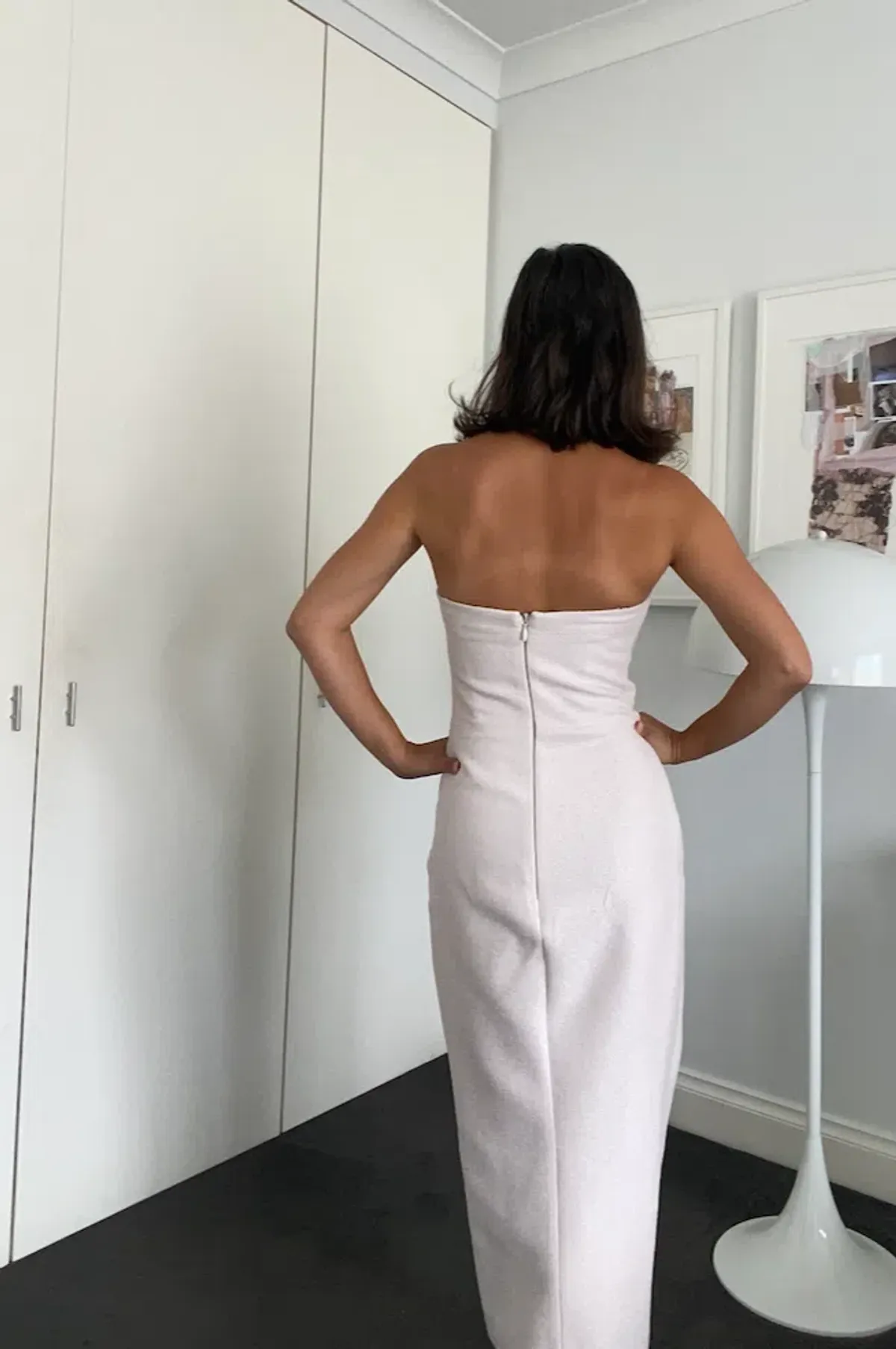 Manning Cartell Ivory Strapless Dress White Size AU 8 - Image 3