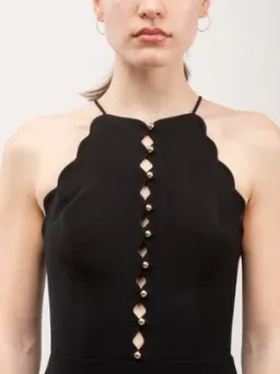 Zimmermann Scollop Edged Jumpsuit Black Size AU 8 for rent on The Volte - image 4
