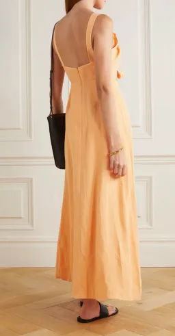 Bondi Born Tobgao Cutout Linen Maxi Dress Orange Size Small / AU 8 for rent on The Volte - image 2