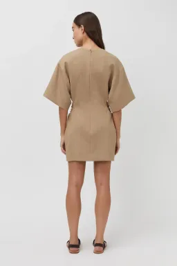 Camilla and Marc Fernando Mini Dress Flax Size 6 for rent on The Volte - image 3