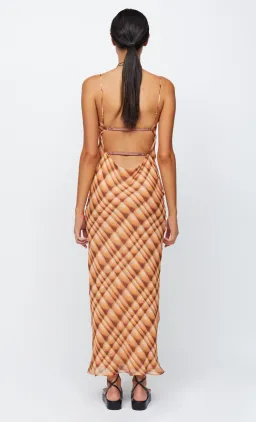 Bec & Bridge Soleil Slip Maxi Dress Orange Size 10  for rent on The Volte - image 3