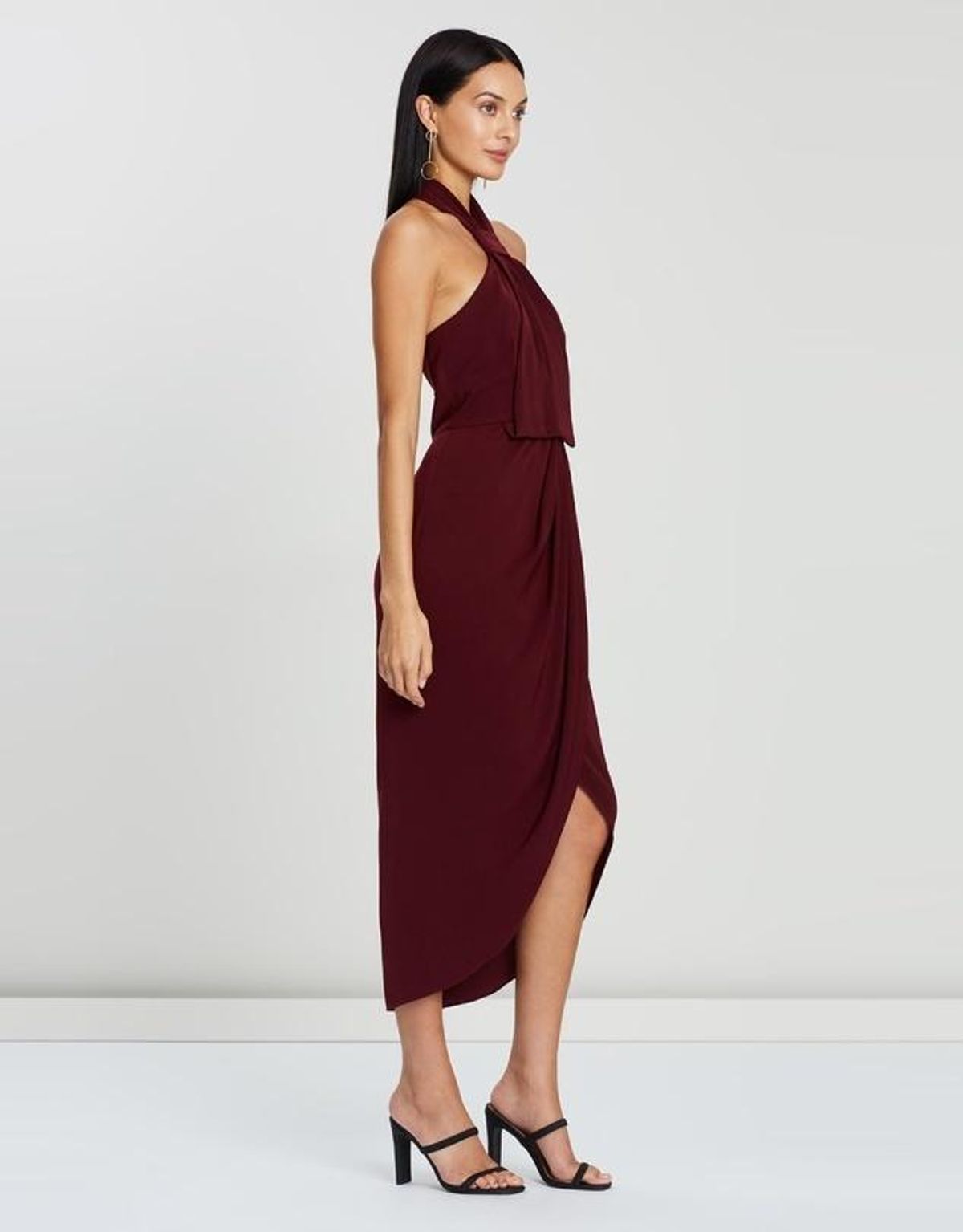 Shona Joy Knot Dress  Burgundy Size 8 - Image 3