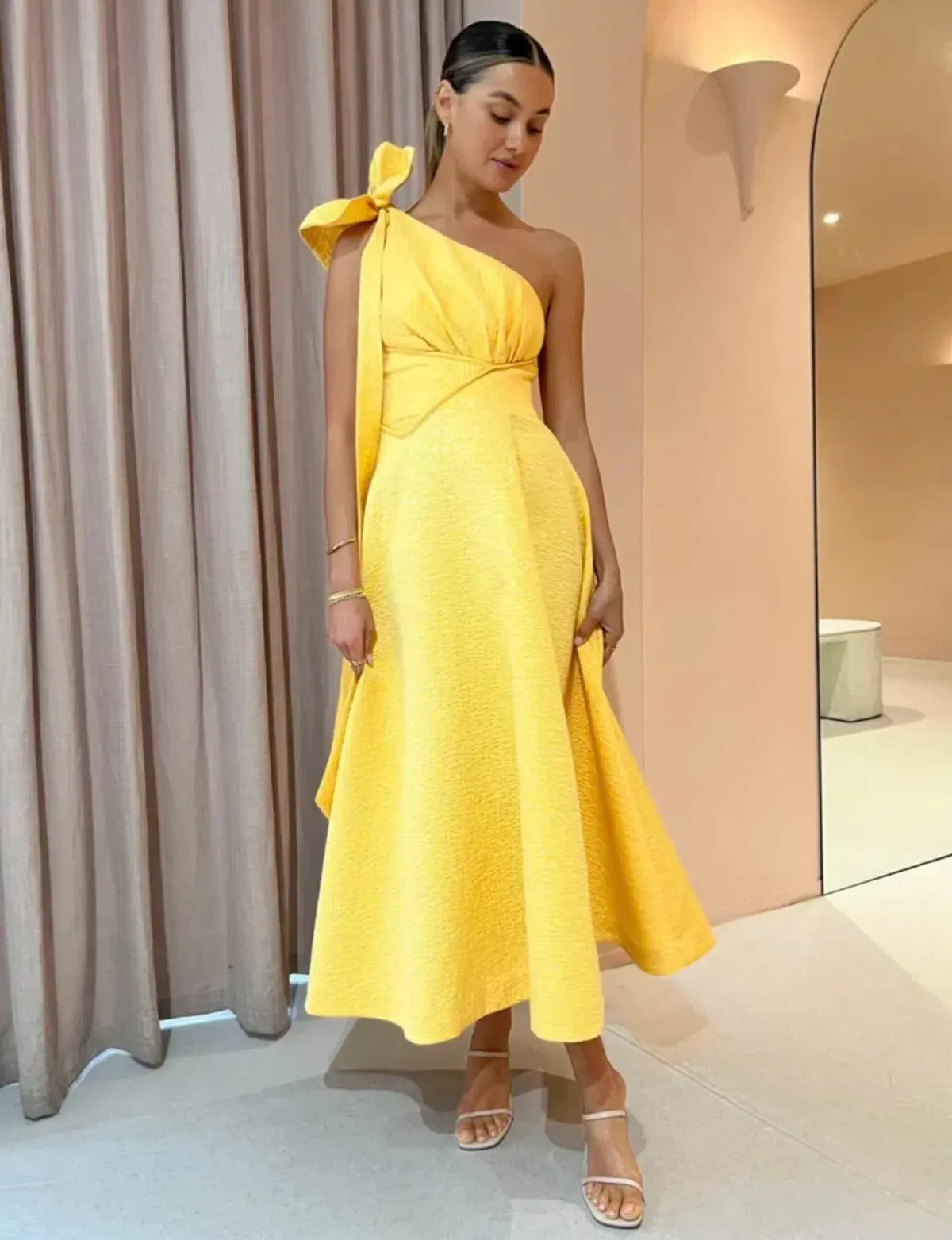 Rachel Gilbert Emiliano Dress Lemon Drop Size 0/Au 6 - Image 1