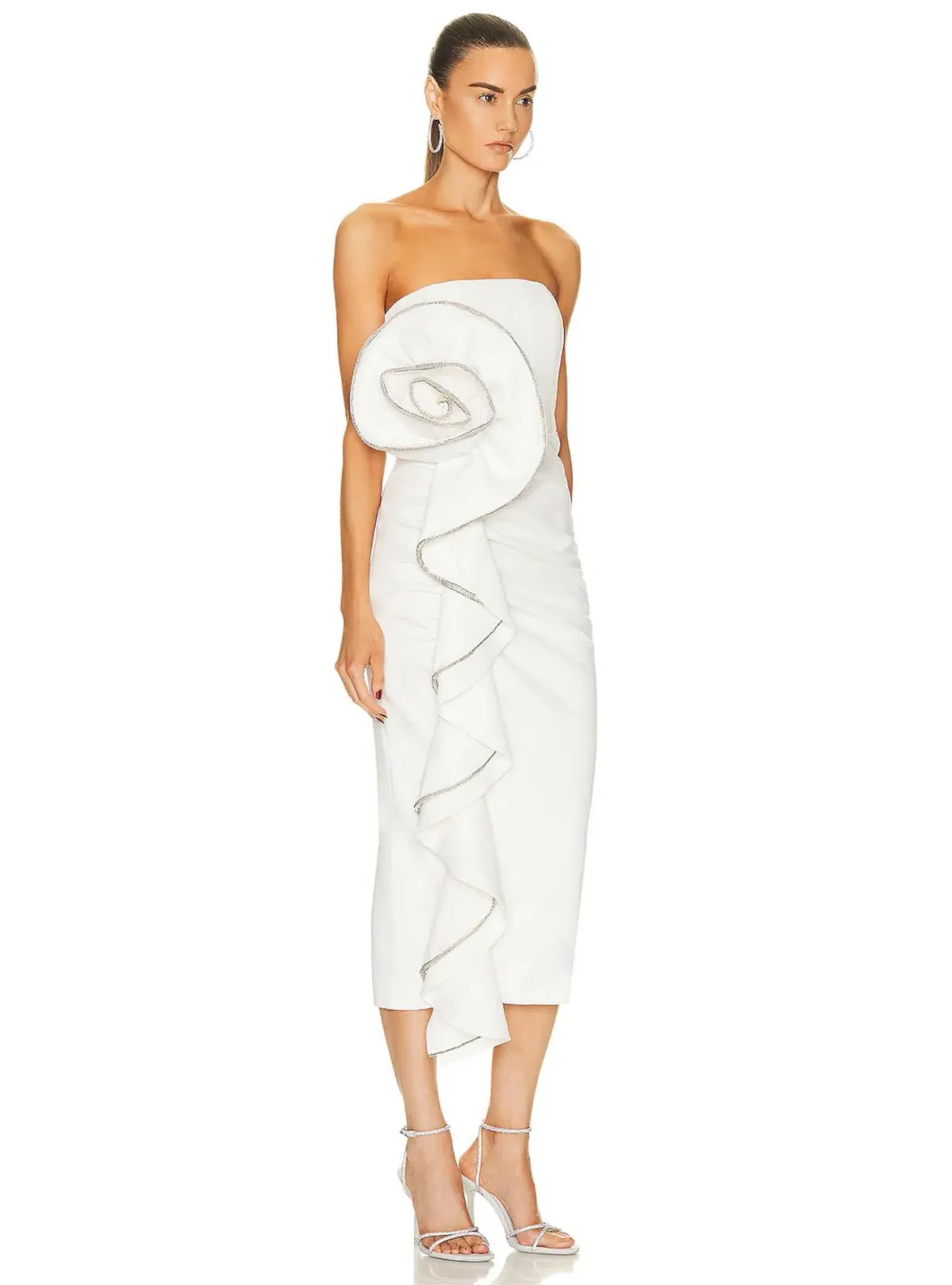 Rachel Gilbert Santiago Midi Dress Ivory Size 2 / AU 10 - Image 2