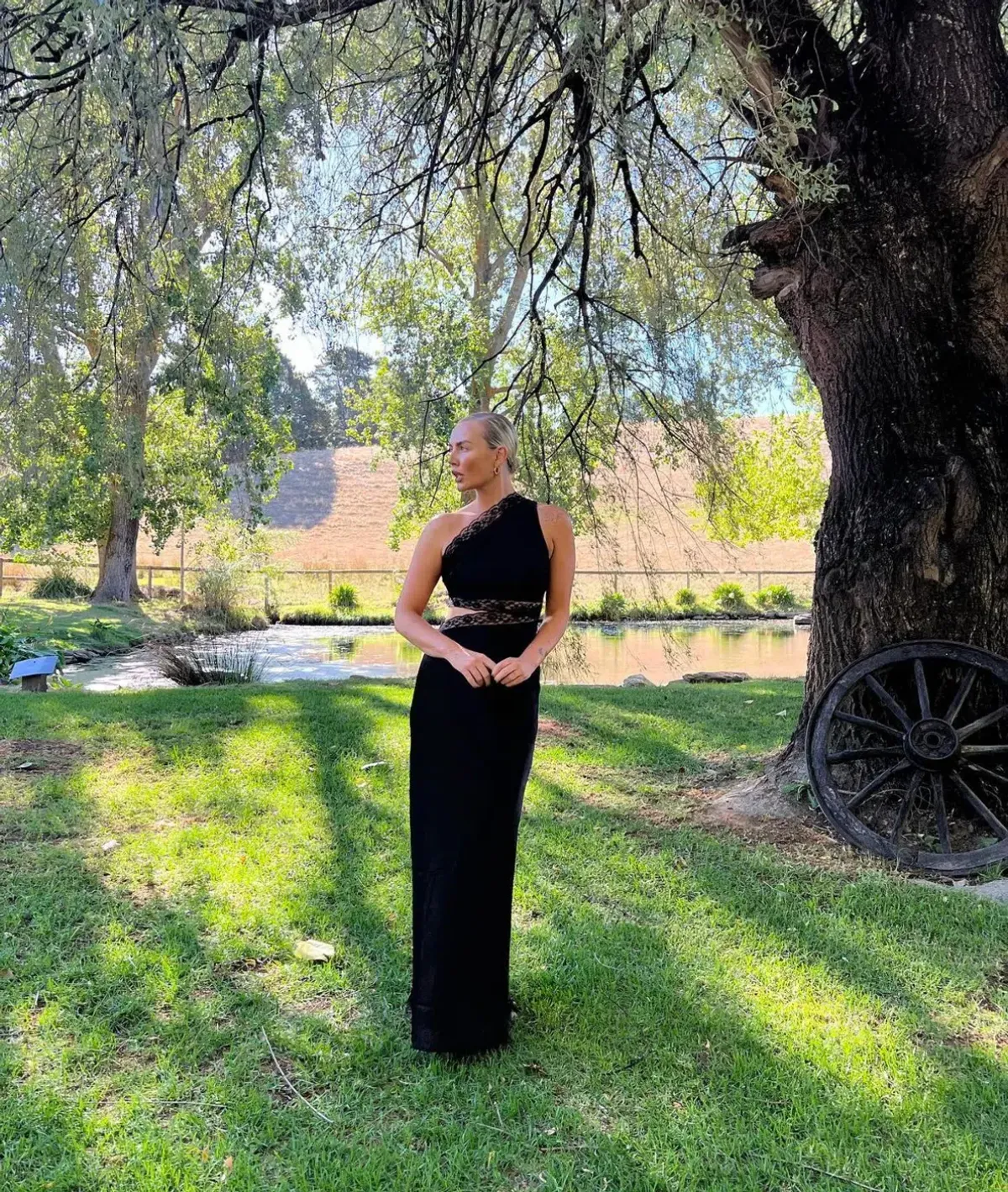 Misha Collection Jillian Satin Maxi Dress Black Size XS / AU 6 - Image 6