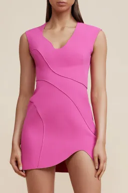 Acler Bayford Mini Dress Magenta Size 8 for rent on The Volte - image 2
