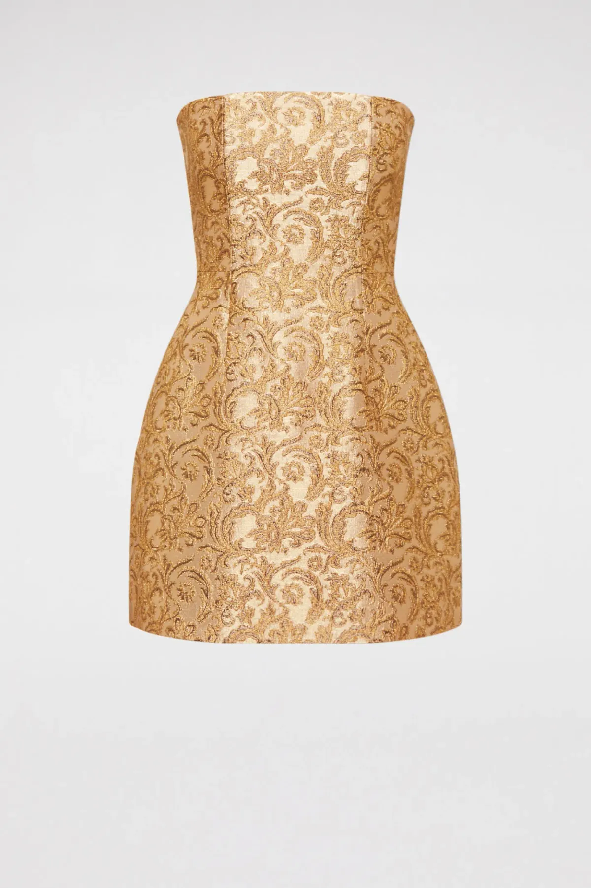 Scanlan Theodore Brocade Dress Gold Size 8 - Image 2