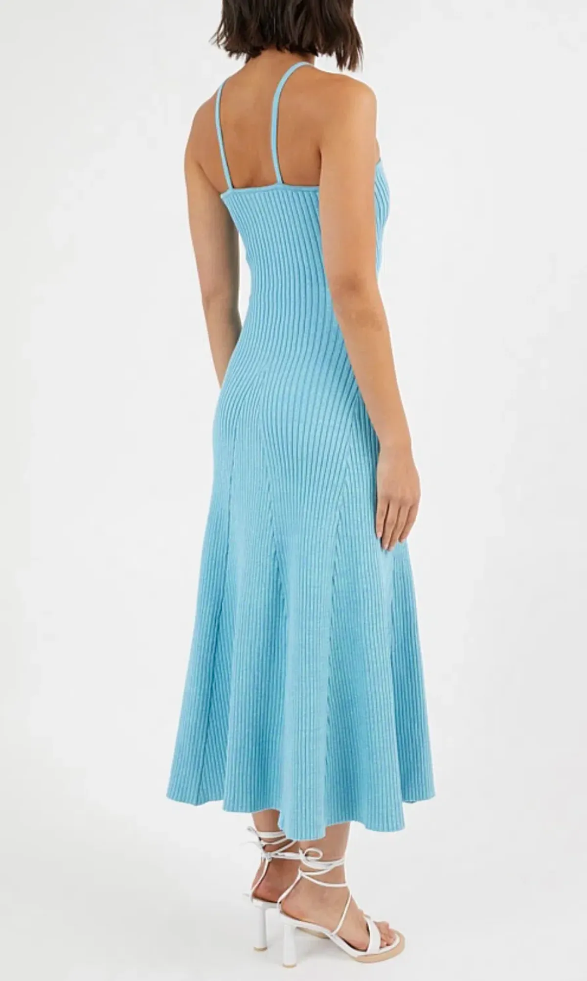 Anna Quan Galina Rib Knit Midi Dress Blue Size S / AU 8 - Image 3