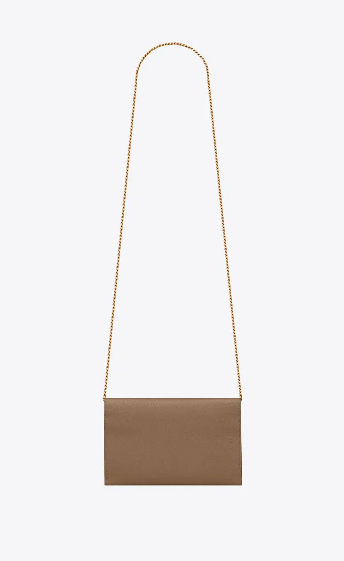 Saint Laurent Uptown Chain Wallet in Taupe - Image 2