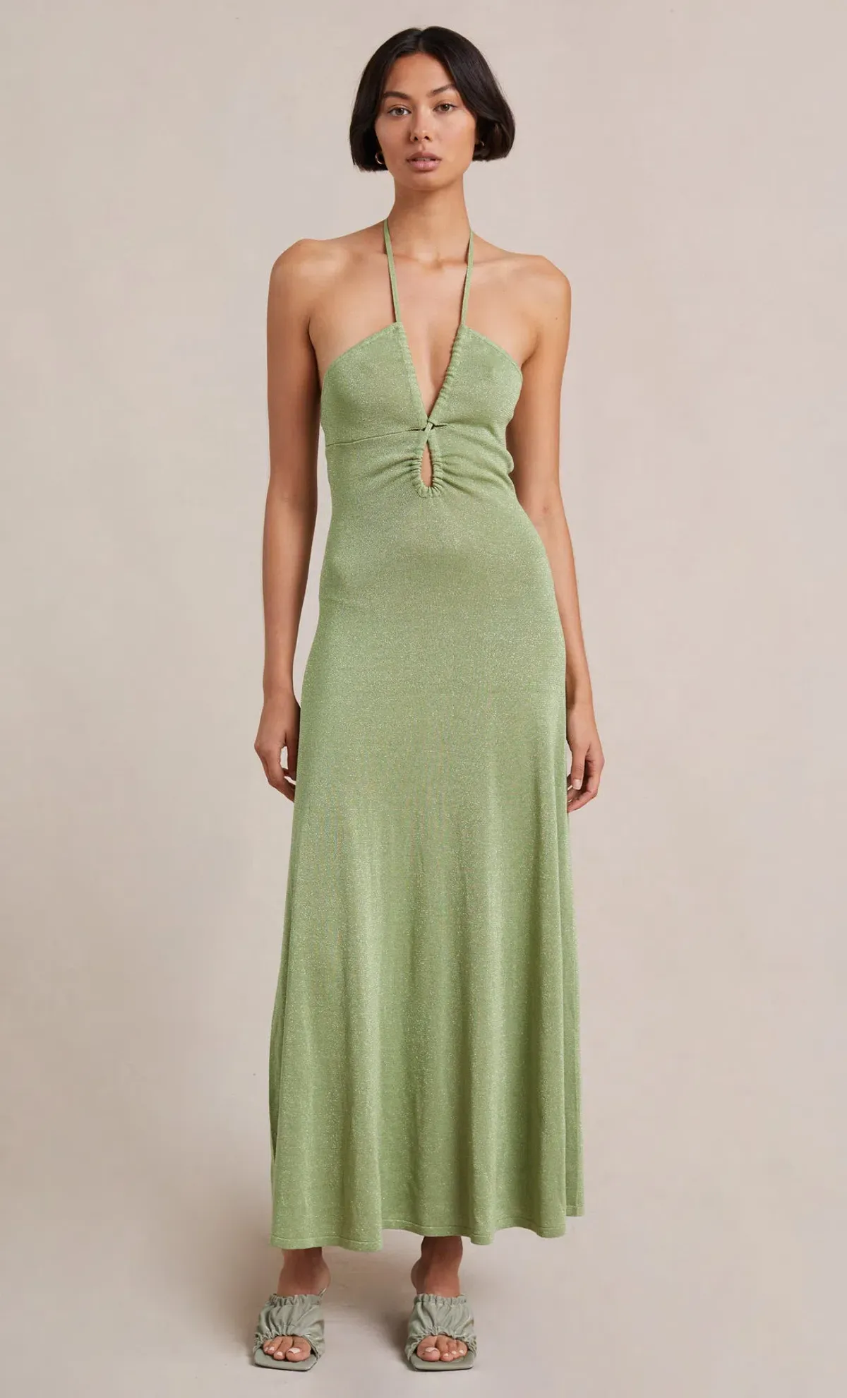 Bec & Bridge Indya Knit Maxi Dress Green Size 6 - Image 2