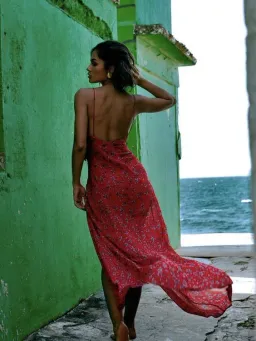Rat & Boa Palermo Floral Maxi Dress Red Size L / Au 10-12  for rent on The Volte - image 4