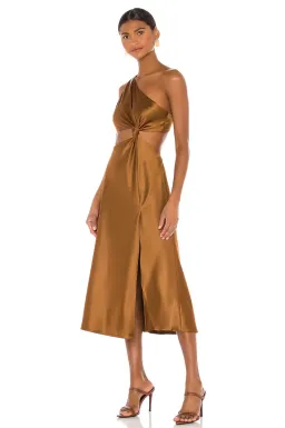LPA the Label Imani Midi Dress in Brown Size S / Au 8 for rent on The Volte - image 4