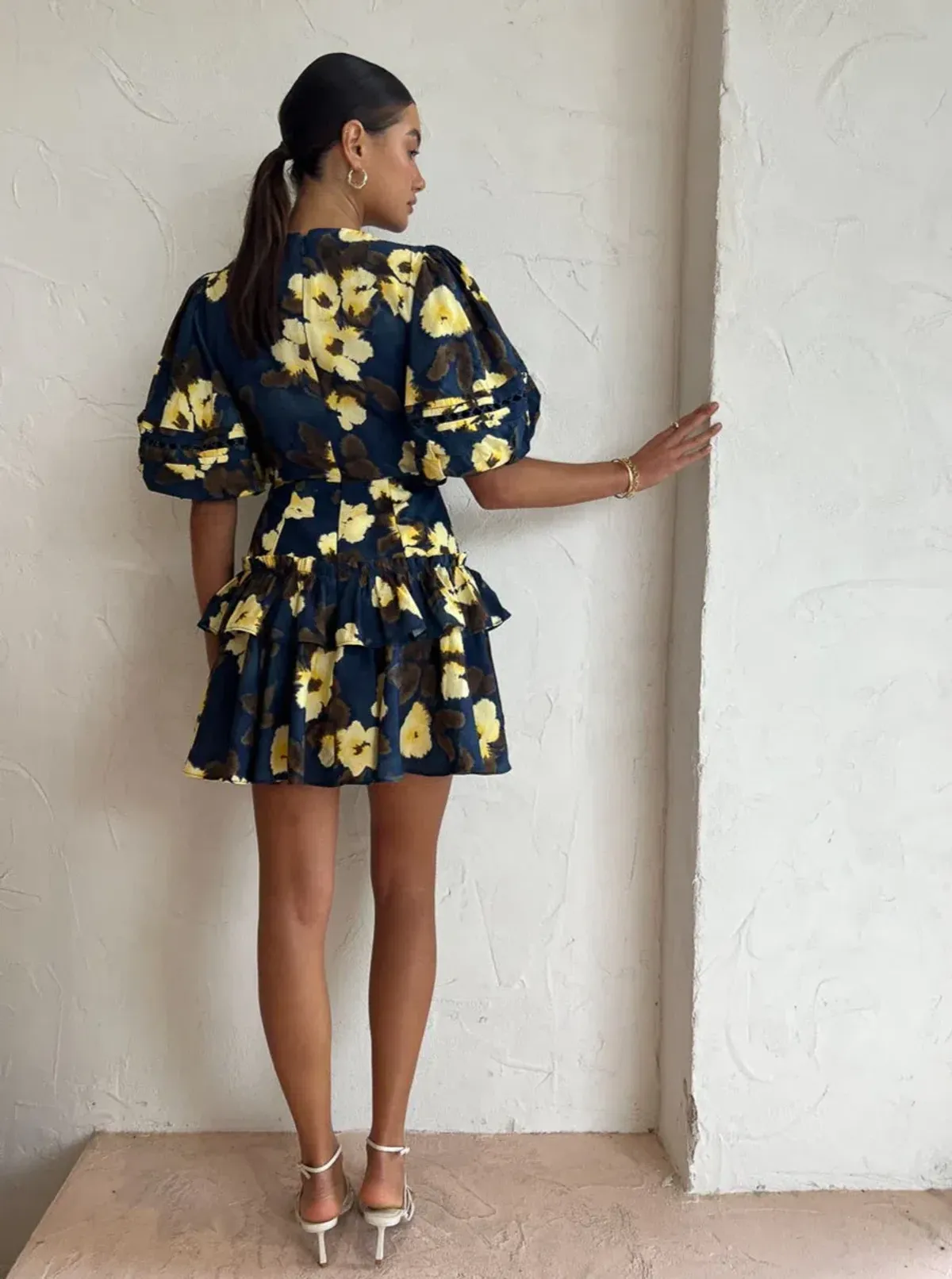 Acler Clovelly Mini Dress in Floral Posy Floral Size AU 6 - Image 5