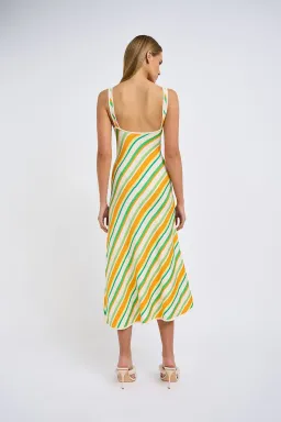 By Johnny Verona Stripe Knit Dress Yellow Stripe Size 6  for rent on The Volte - image 6