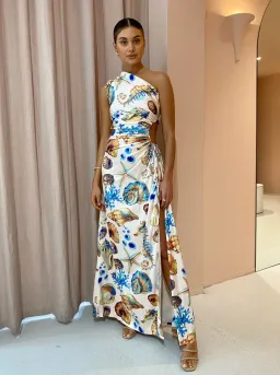 Sonya Moda Nour Seashell Maxi Dress Print Size 8 for rent on The Volte - image 1