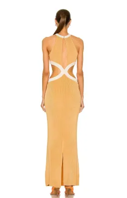 Auteur Studio Bridgit Maxi Dress Cream & Camel Size S/AU 8  for rent on The Volte - image 3