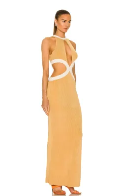 Auteur Studio Bridgit Maxi Dress Cream & Camel Size S/AU 8  for rent on The Volte - image 2