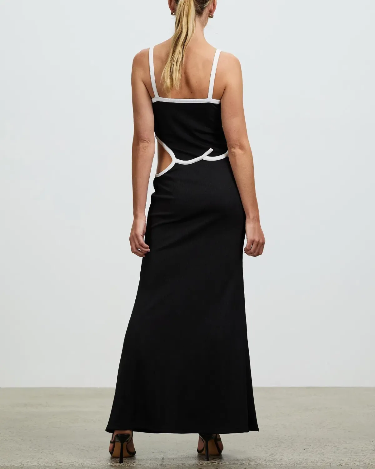Christopher Esber Wave Bind Split Tank Dress Black Size AU 6 - Image 2