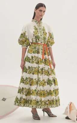 Alemais Wallis Tiered Midi Dress Multi-colored Size AU 14 for rent on The Volte - image 1