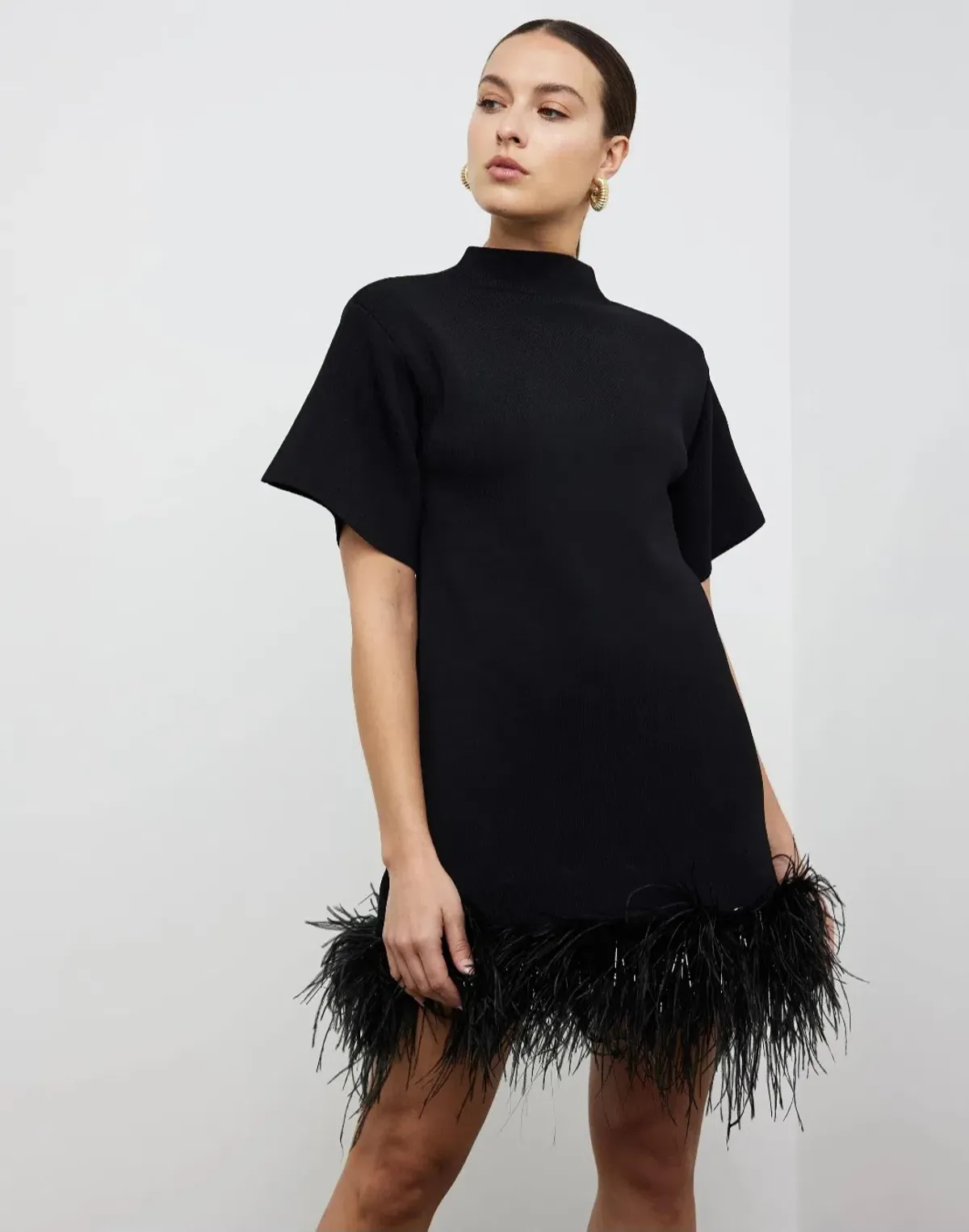 Rachel Gilbert Rita Mini Dress in Black Size M/AU10 - Image 2