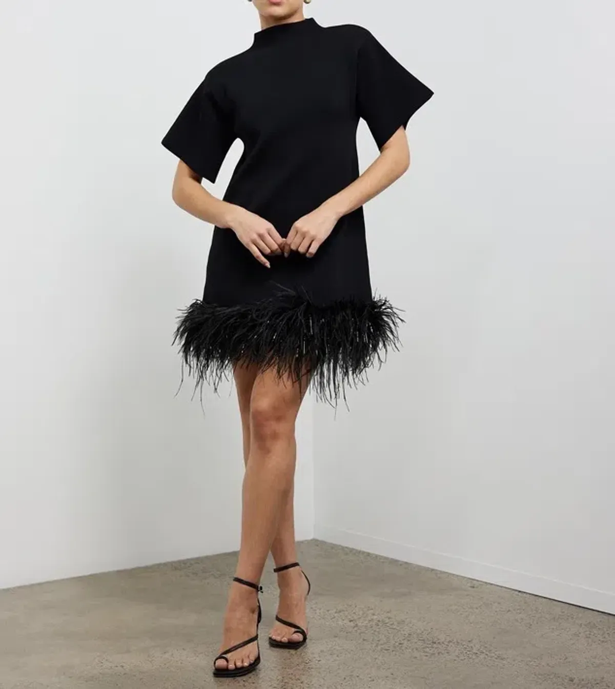 Rachel Gilbert Rita Mini Dress in Black Size M/AU10 - Image 1