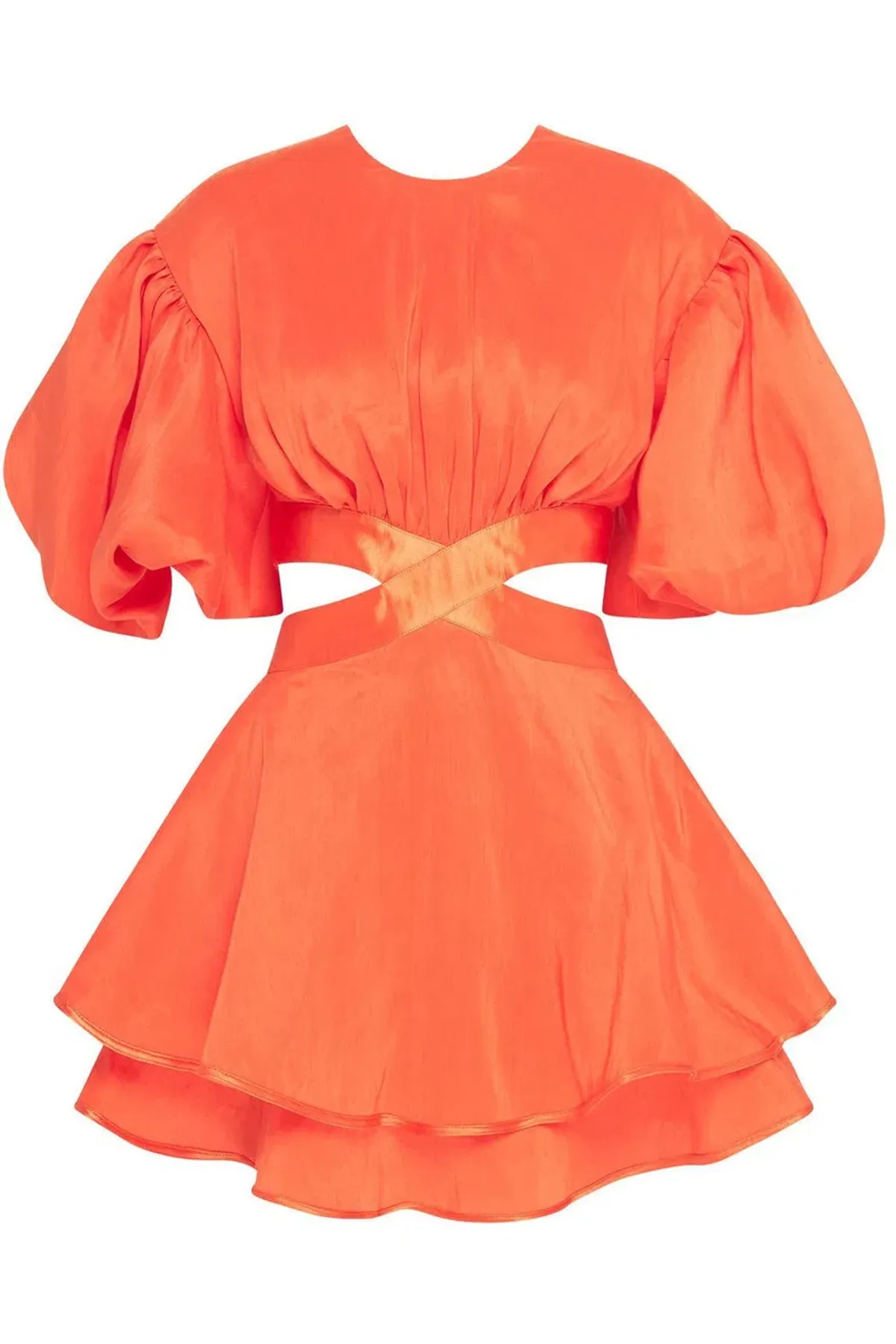 Aje Gracious Cut Out Mini Dress Saffron Size 10 - Image 3