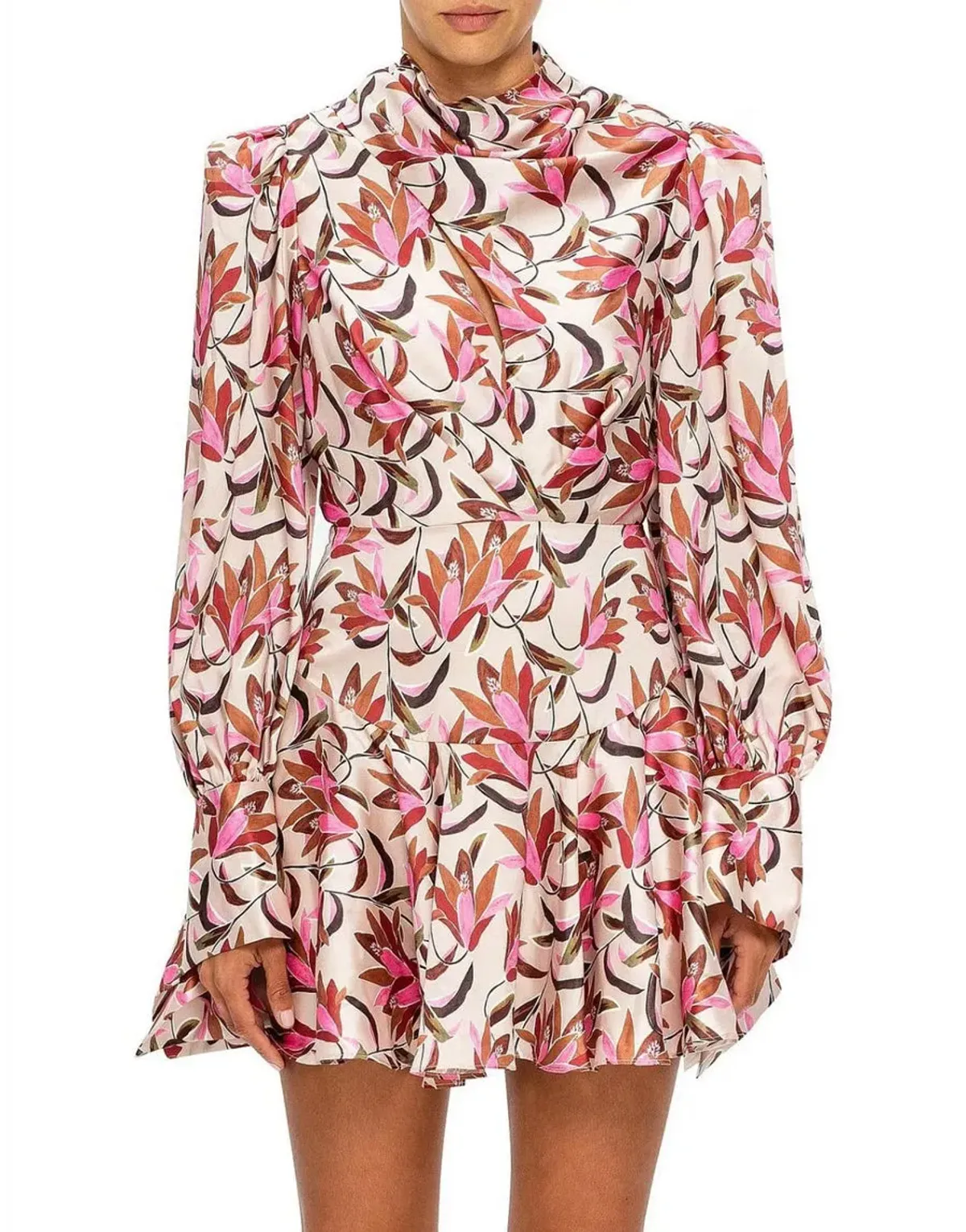 Acler Coleman Mini Dress Print Size 8 - Image 2