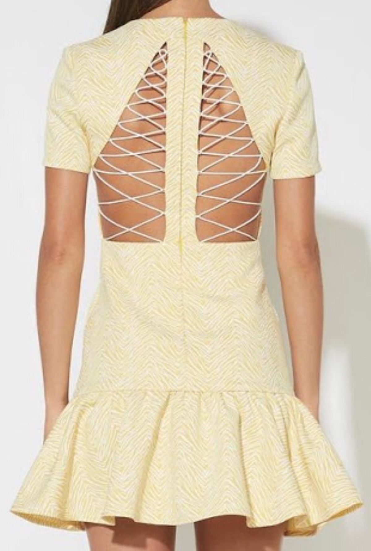 Mossman Along The Lines Mini Dress Yellow Size 6 - Image 2