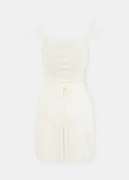 Mach & Mach Ivory Matilde Mini Dress Ivory  for rent on The Volte - image 4