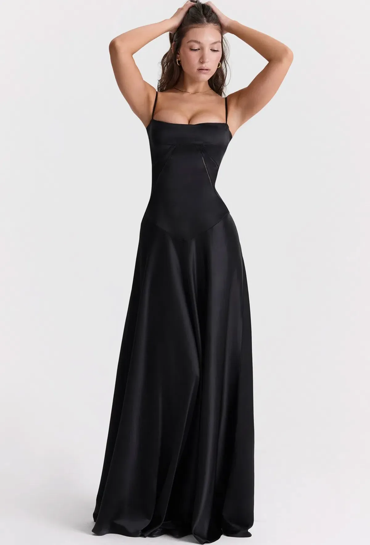 House of CB Anabella Lace Up Corset Maxi Dress in Black Size S /AU 8 - Image 5