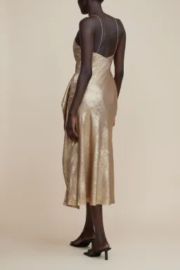 Acler Queensbridge Midi Dress Gold Size 14 for rent on The Volte - image 6