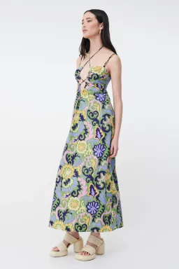 Suboo Print Henri Strappy Cutout Maxi Dress Multi-colored Size XS / AU 6 for rent on The Volte - image 3