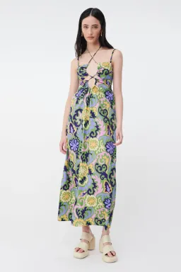 Suboo Print Henri Strappy Cutout Maxi Dress Multi-colored Size XS / AU 6 for rent on The Volte - image 2