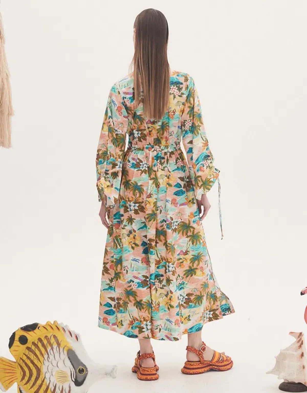 Alemais Mermaid Point Midi Dress Multi-colored Size AU 10 - Image 2