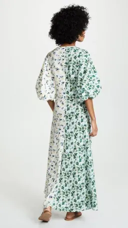Lee Mathews Eloise Silk Contrast Maxi Dress Clover Multi  Size AU 8 for rent on The Volte - image 2