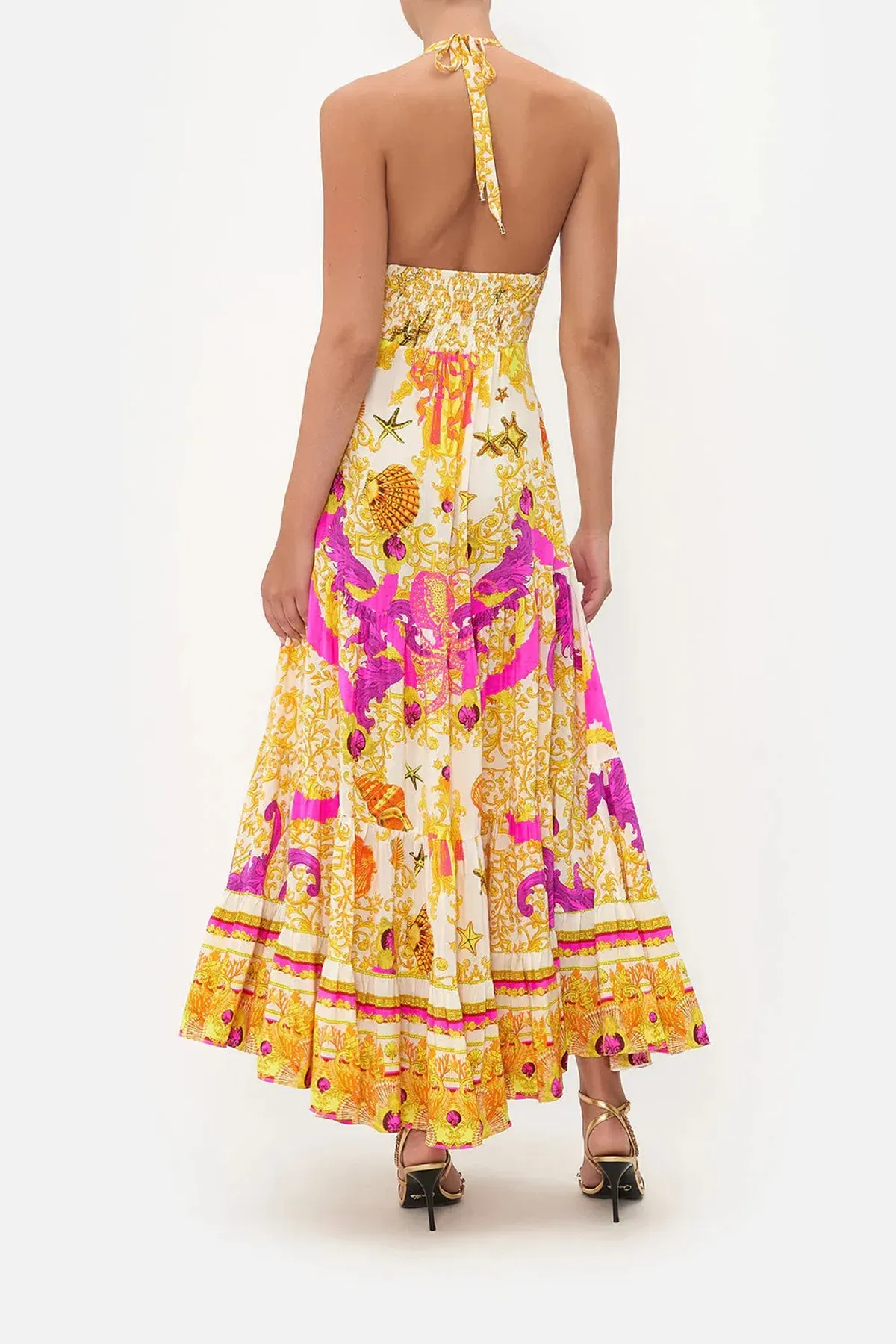 Camilla Tie Front Tiered Dress Multi-colored Size Small / AU 8 - Image 2
