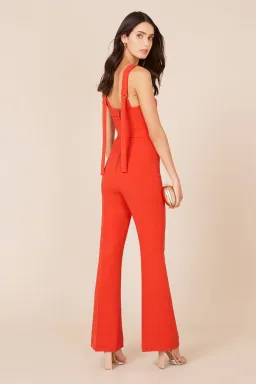 Rebecca Vallance Lamour Jumpsuit Red Size 6  for rent on The Volte - image 3