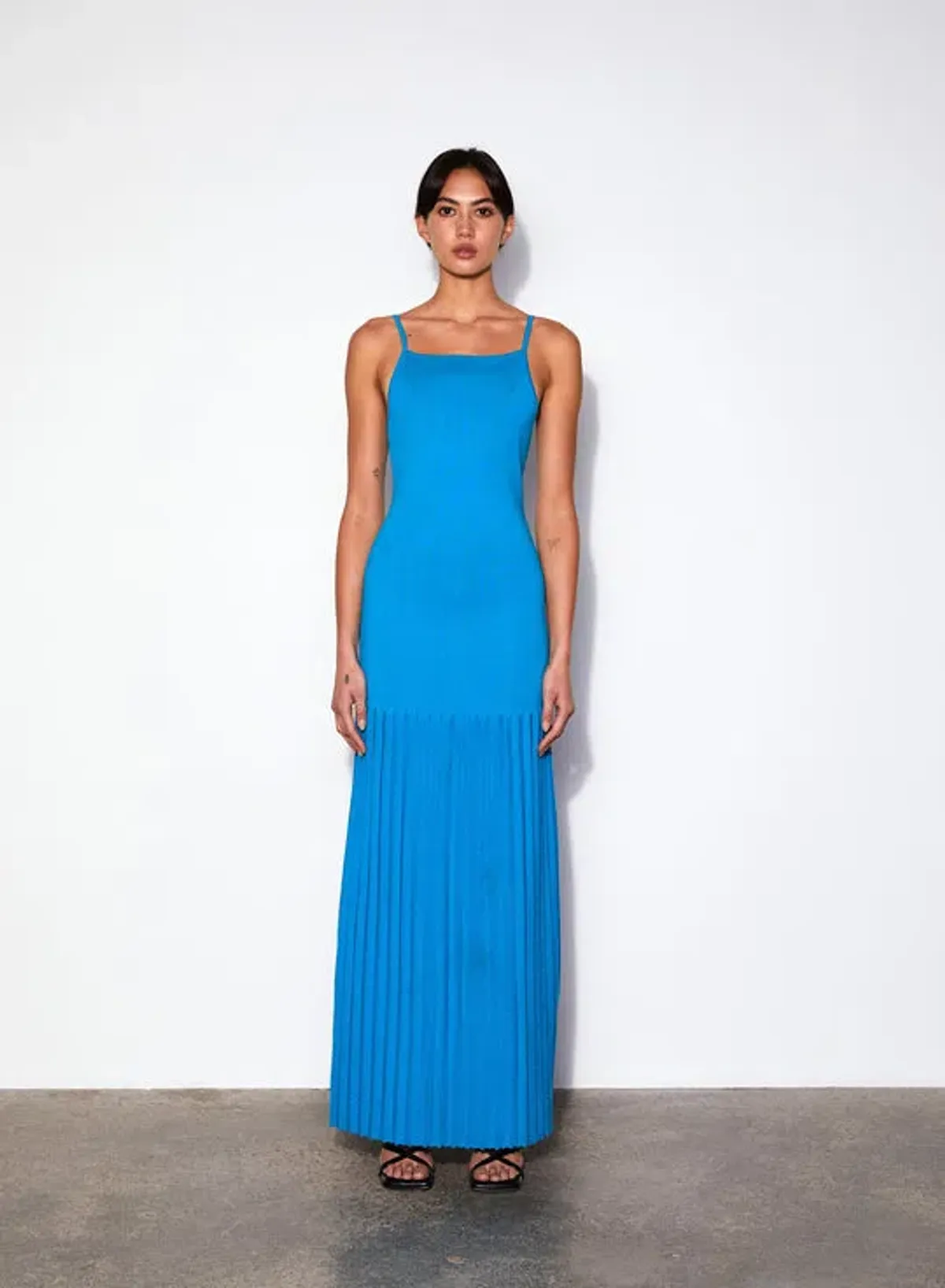 Wynn Hamlyn Accordion Slip Dress Blue Size XS/AU 6 - Image 1