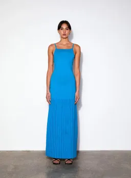Wynn Hamlyn Accordion Slip Dress Blue Size XS/AU 6 for rent on The Volte - image 1