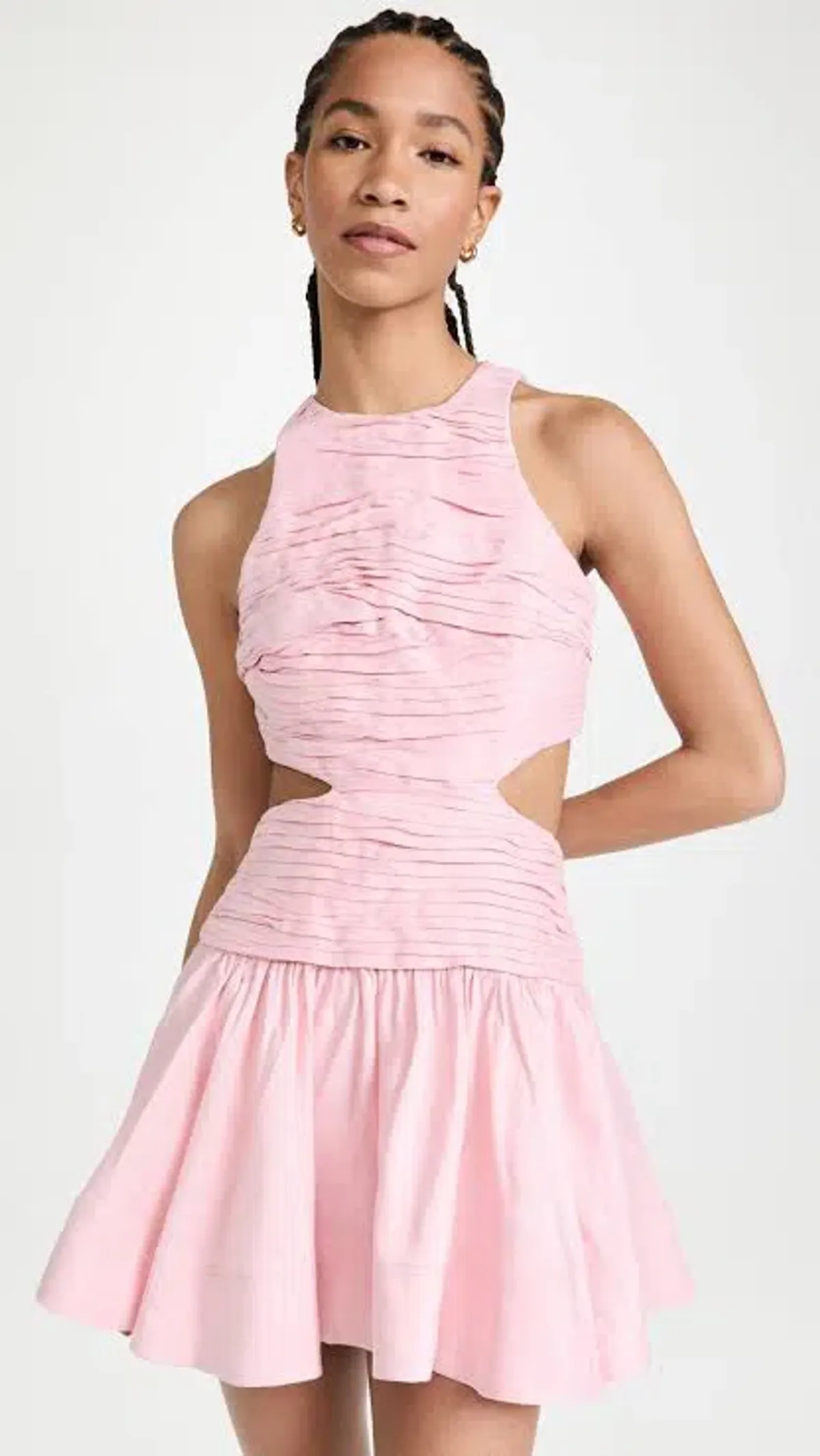 Aje Introspect Cut Out Mini Dress Pink Size 8 - Image 3