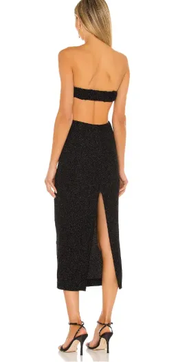 Natalie Rolt Olympia Dress Metallic Black Size 3 / Au 12 for rent on The Volte - image 3